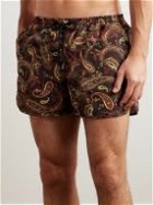 A Kind Of Guise - Gili Straight-Leg Short-Length Paisley-Print Recycled Swim Shorts - Brown