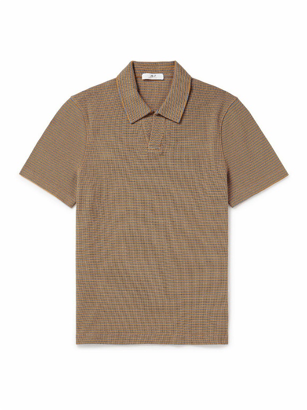 Photo: Mr P. - Striped Organic Cotton Polo Shirt - Neutrals