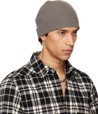 Rick Owens Gray Temple Ribbed Beanie