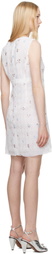 Anna Sui White Embroidered Lacey Trellis Minidress