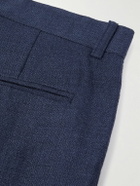 Kartik Research - Rabari Straight-Leg Embroidered Textured-Wool Trousers - Blue