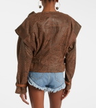 Isabel Marant Erine belted leather jacket