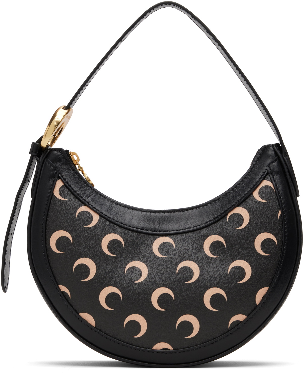 Marine Serre Black Moon Canvas Eclipse Mini Bag