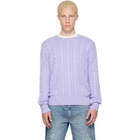 Polo Ralph Lauren Purple Cable-Knit Sweater