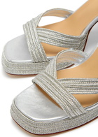 Castañer Valle Metal-braided Platform Sandals Silver
