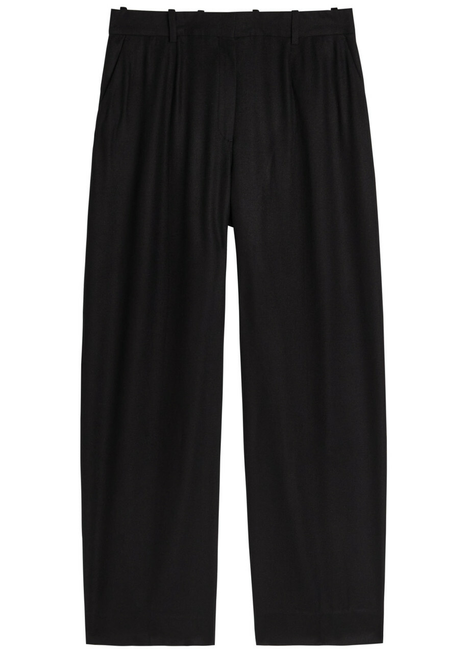Toteme Straight-leg Flannel Trousers Black