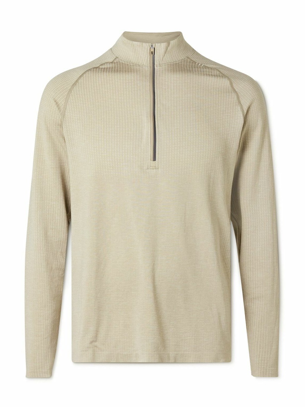 Photo: Lululemon - Metal Vent Tech 2.5 Slim-Fit Stretch-Jersey Half-Zip Top - Neutrals