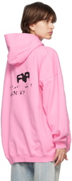 Balenciaga Pink 'Hand Drawn' BB Icon Hoodie