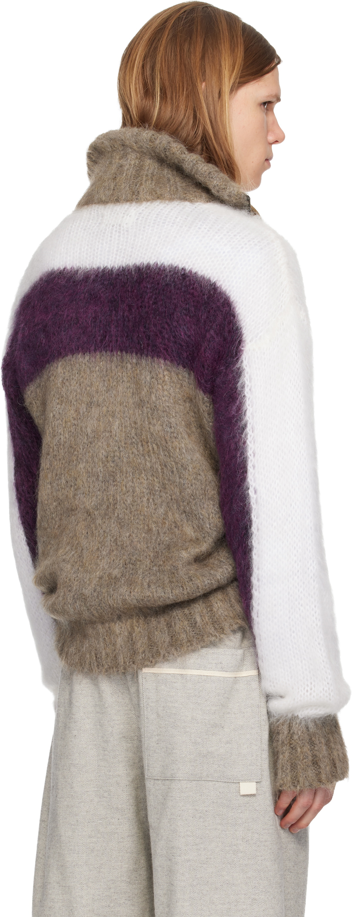 Magliano Gray & Purple Sestola Knit Sweater
