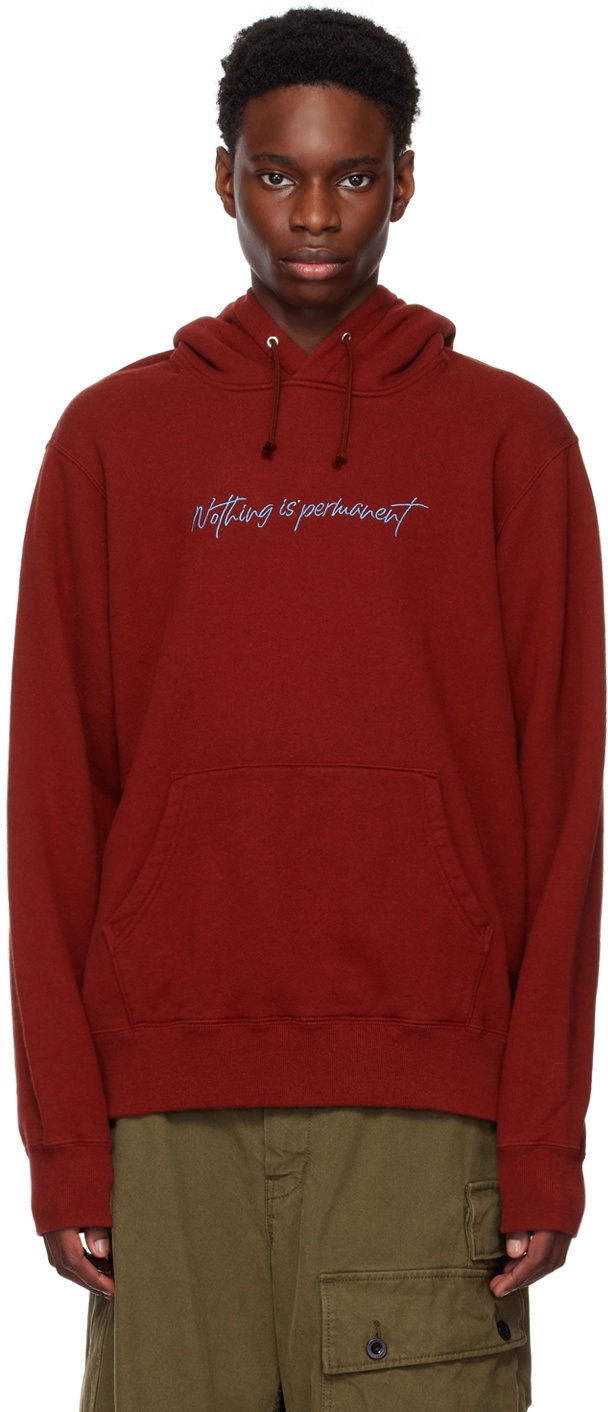 Photo: UNDERCOVER Burgundy 'Nothing is Permanent' Hoodie