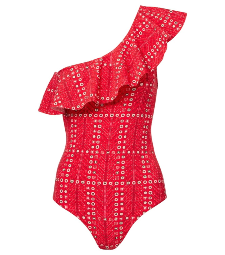 Photo: Marant Etoile Sicilya ruffled printed swimsuit