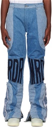 Who Decides War by MRDR BRVDO Blue Moto Jeans