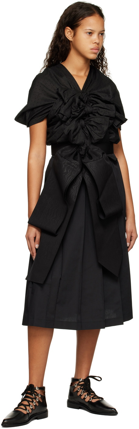 tao Black Pleated Midi Skirt