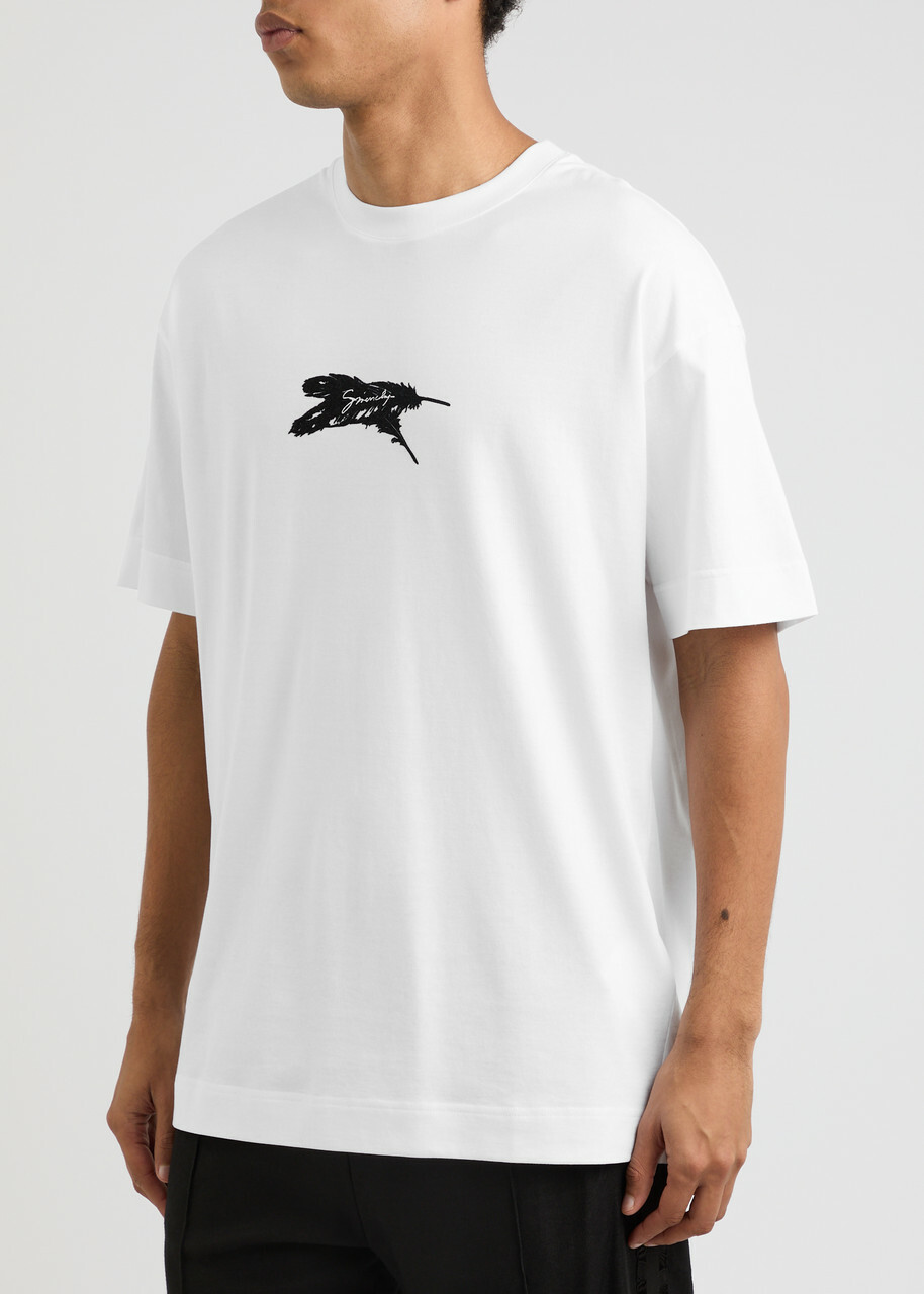Givenchy Flocked Cotton T-shirt White Givenchy