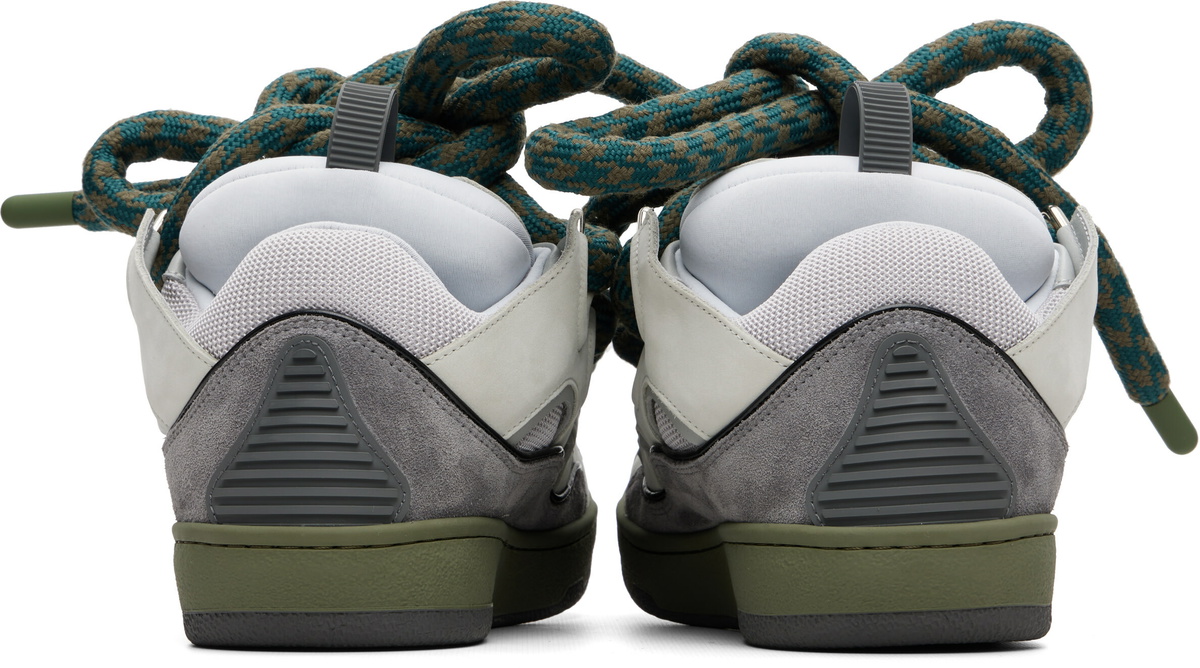 Lanvin Gray Curb Snake Sneakers
