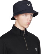 Fred Perry Navy Dual Branded Bucket Hat