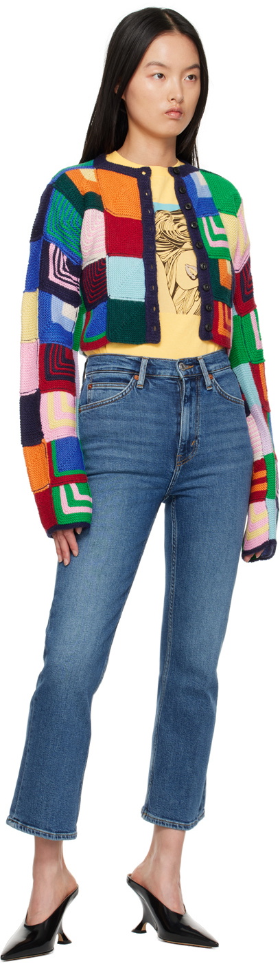Re/Done Multicolor Patchwork Cardigan