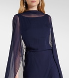 Ralph Lauren Collection Dylon caped silk gown