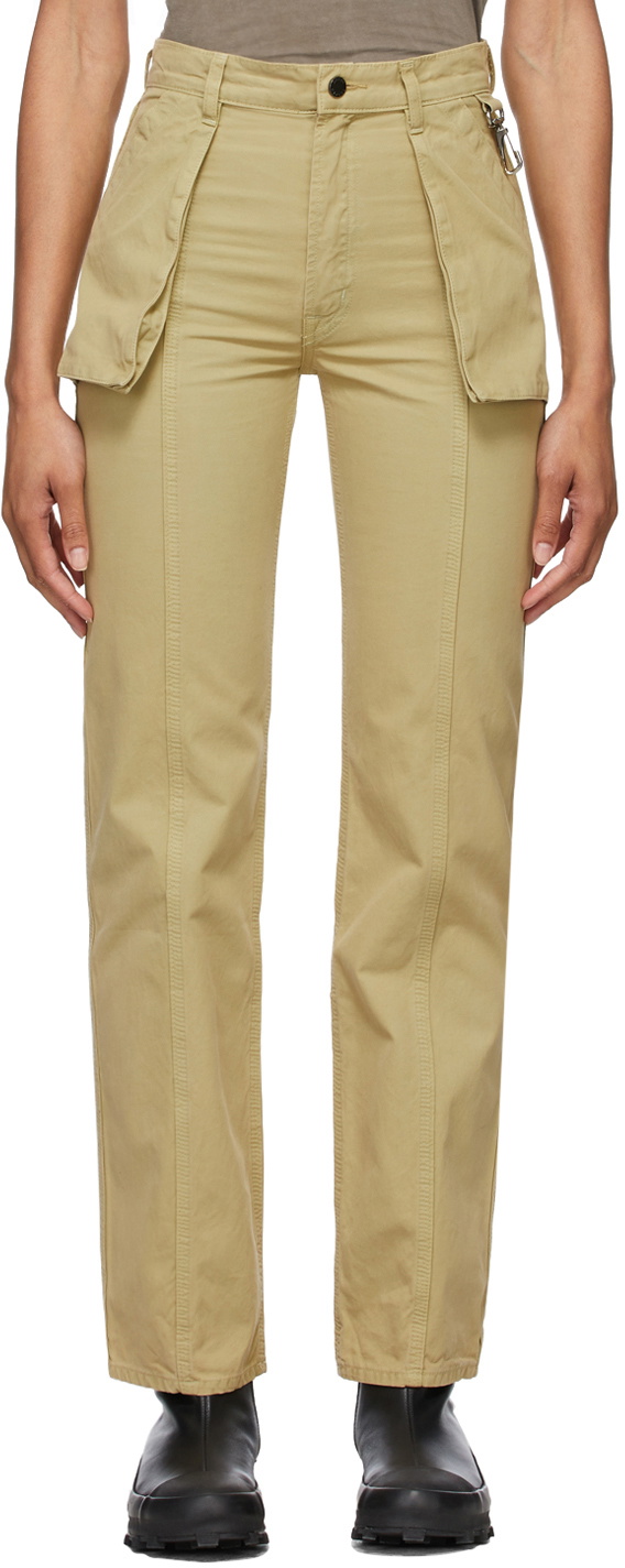 Reese Cooper Brown Canvas Cargo Trousers Reese Cooper