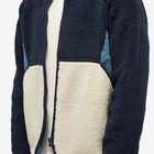 Folk Men's Puzzle Zip Fleece in Woad