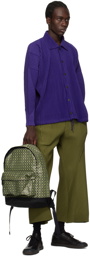 BAO BAO ISSEY MIYAKE Green & Black Daypack Reflector Backpack