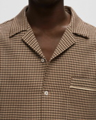 Drôle De Monsieur La Chemise Gaufrée Brown - Mens - Shortsleeves