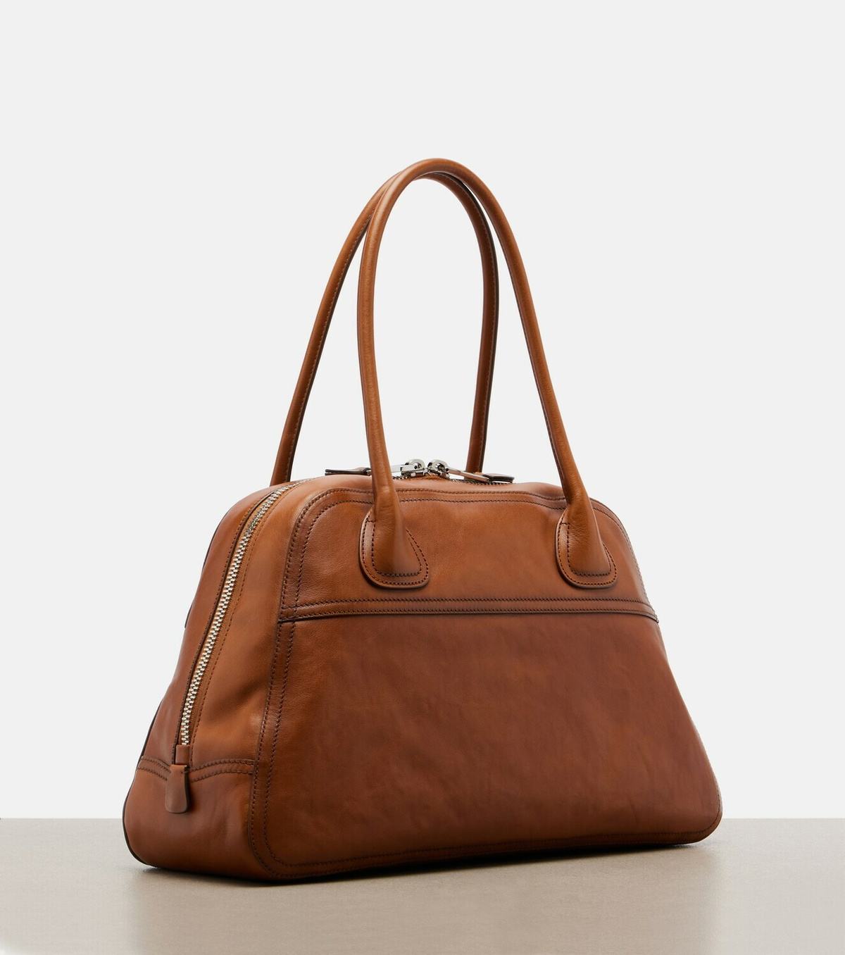 Miu Miu Vivant Medium leather bowling bag