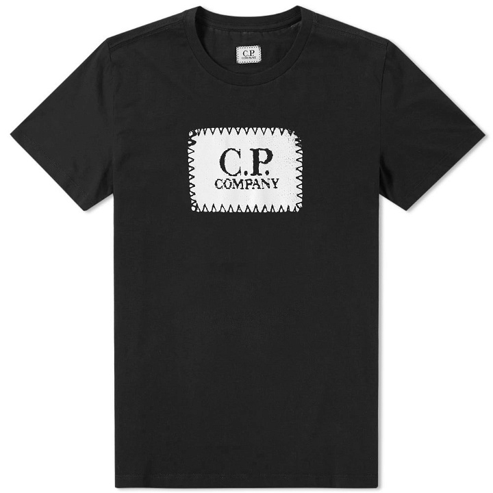 Photo: C.P. Company Jersey Block Logo Tee Black