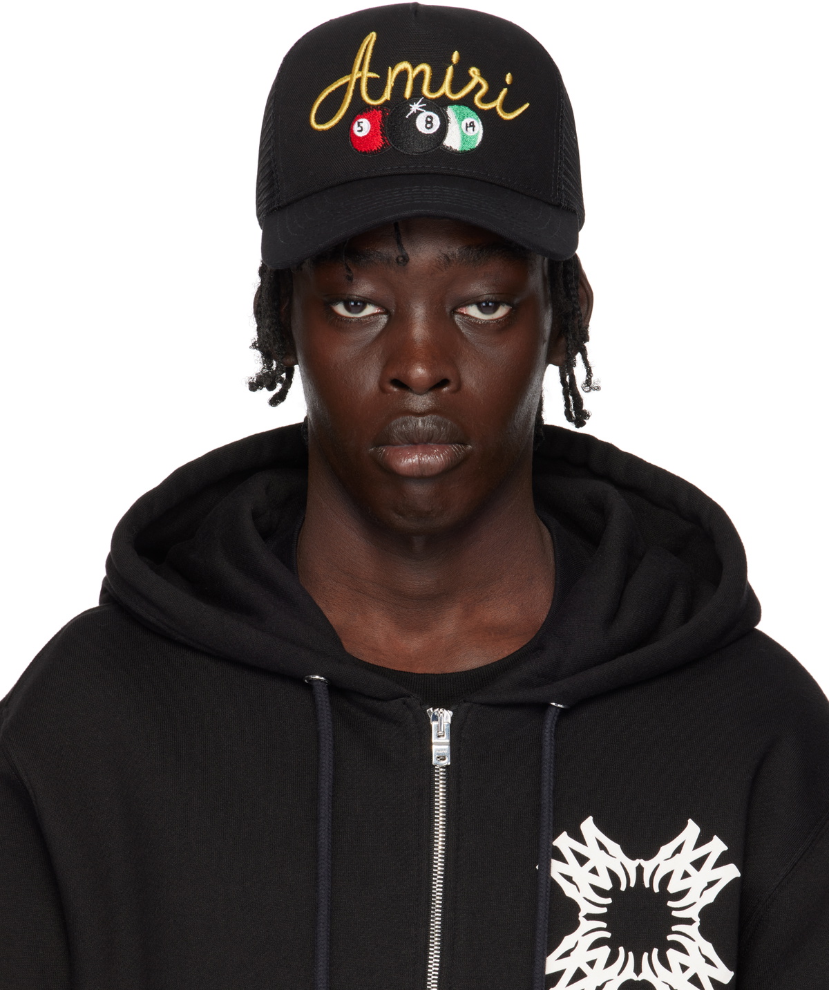 AMIRI Black Billiards Trucker Cap Amiri
