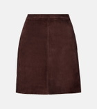 Stouls Lucie 22 suede miniskirt