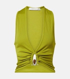 Christopher Esber Crystal Pendant tank top