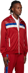 Moncler Red Insulated 3 Stripe Mixed Jacket