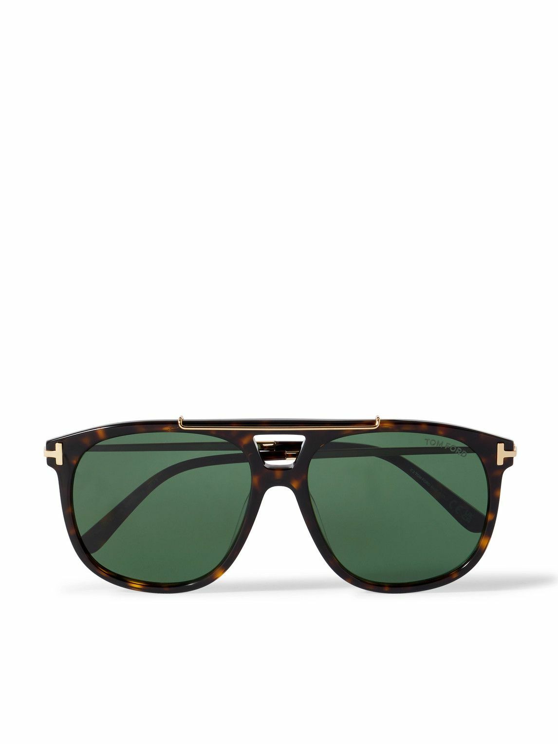 TOM FORD - Sam Aviator-Style Tortoiseshell Acetate Sunglasses