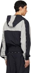We11done Black & Gray Logo Tape Track Jacket