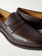 Majordome - M08 Cross-Grain Leather Penny Loafers - Brown