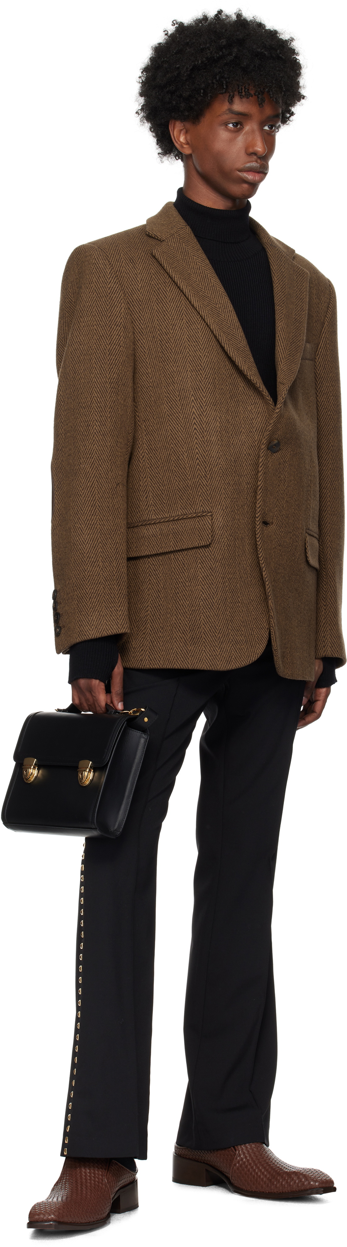 Ernest W. Baker Black Ribbed Turtleneck