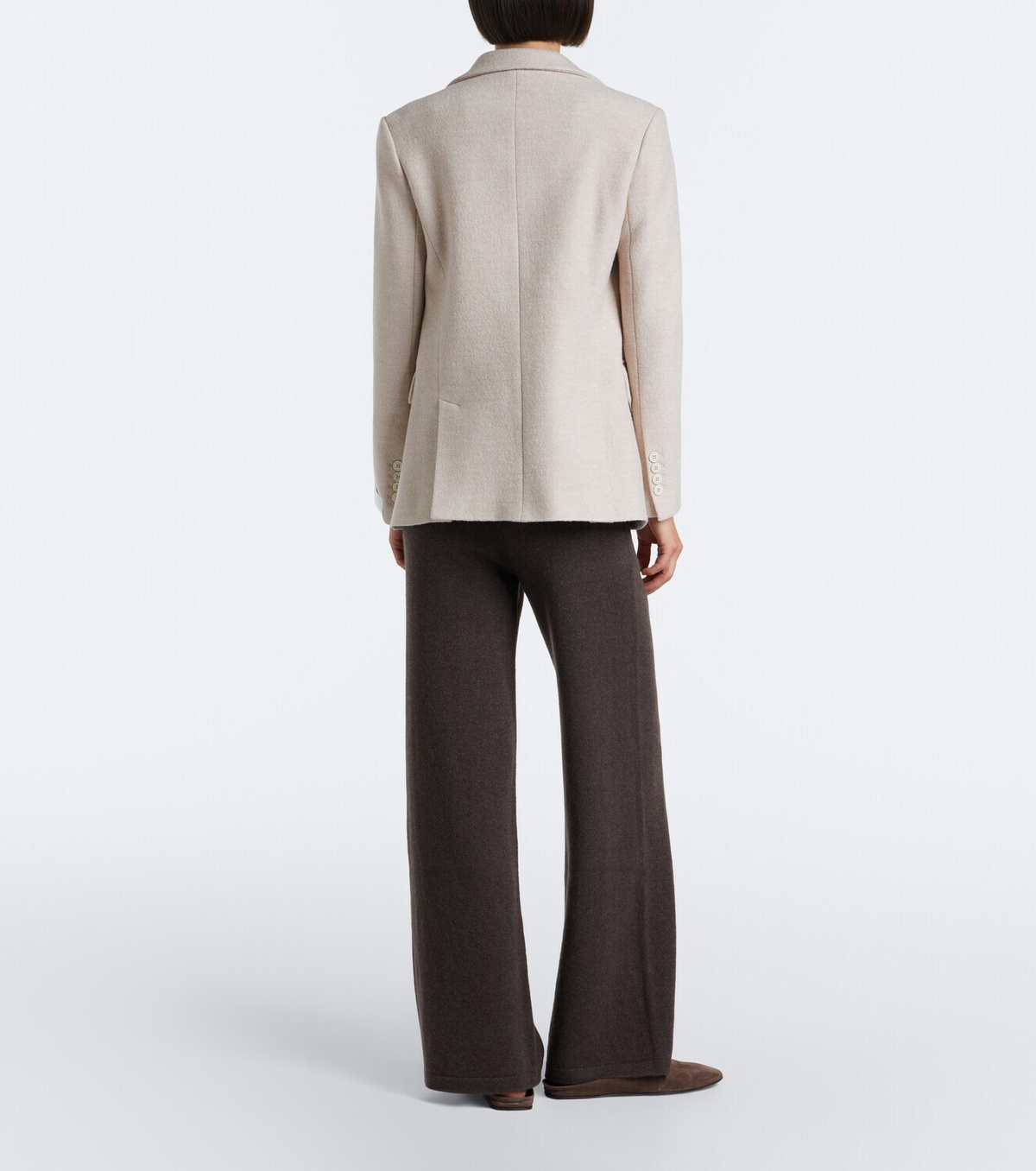 Eleventy Knitted cashmere wide-leg pants