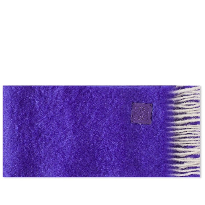 Photo: Loewe Men's Contrast Mohair Scarf in Purple
