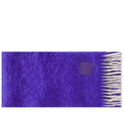 Loewe Men's Contrast Mohair Scarf in Purple