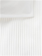 Brunello Cucinelli - Cutaway-Collar Bib-Front Cotton-Poplin Tuxedo Shirt - White