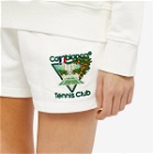 Casablanca Women's Tennis Club Sweat Shorts in Off White