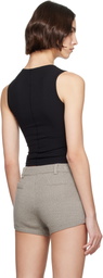 SKIMS Black Soft Lounge V Neck Tank Top