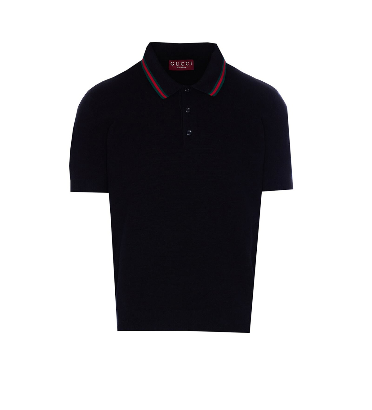 Tシャツ・カットソー GUCCI FW25 Black crochet polo shirt (827353XKEYQ 1000) Gucci Black Crochet Polo Shirt Gucci