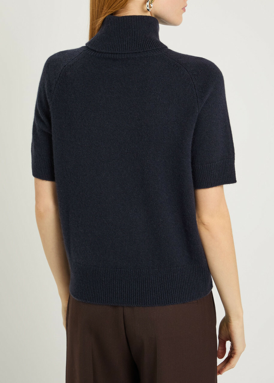 Anine Bing Jackson Roll-neck Cashmere top Dark Blue
