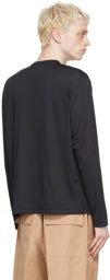 Jil Sander Black Polyester Long Sleeve T-Shirt