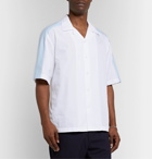 Barena - Colour-Block Camp-Collar Cotton Shirt - White