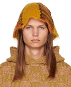 Marni Orange Striped Hat