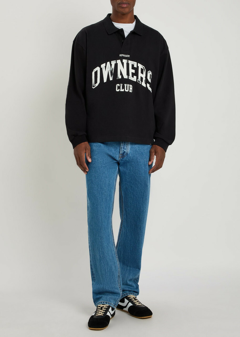 Represent Owners Printed Cotton Rugby top Black Black