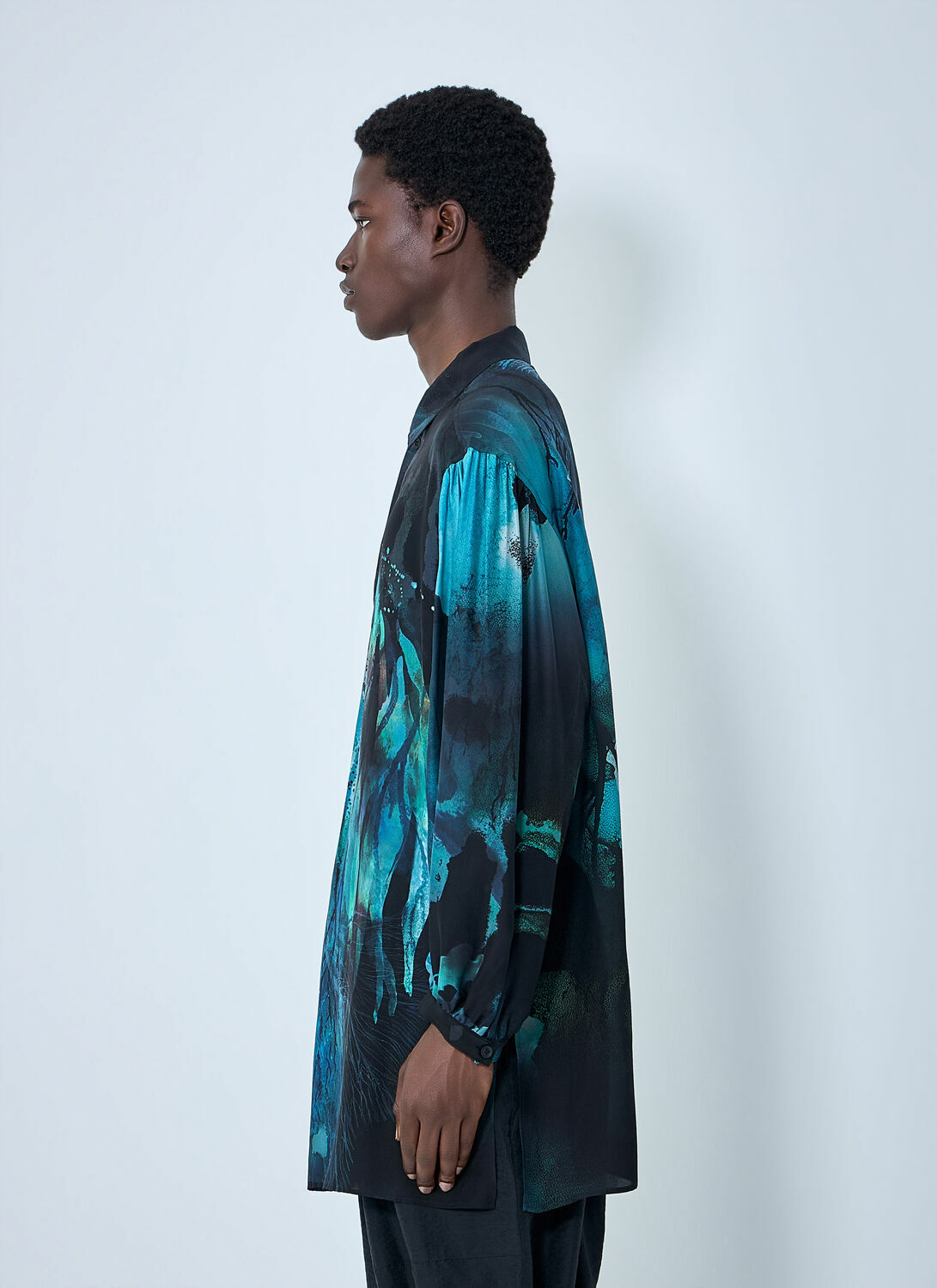 Yohji Yamamoto Sea Prink Silk Shirt