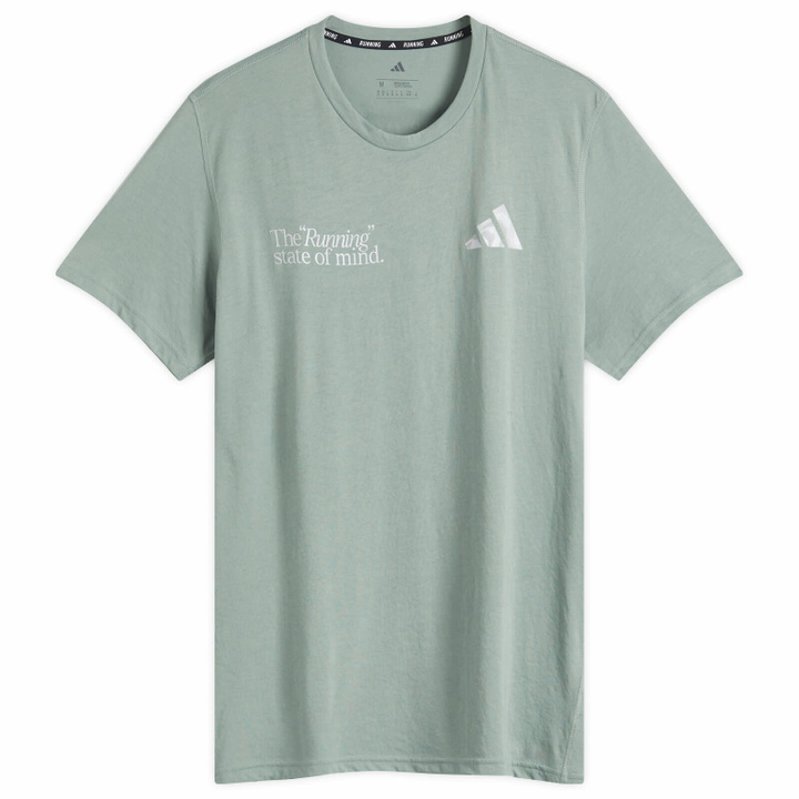 Photo: Adidas Running adidas Adidas Ultimate T-Shirt in Silver Green